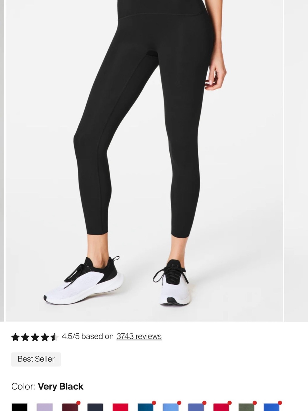 SPANX BOOTY BOOST Very Black High-Waist Leggings